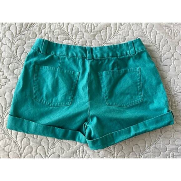 Kate Spade Saturday Teal Cuffed Shorts- Size 2 - Picture 2 of 5